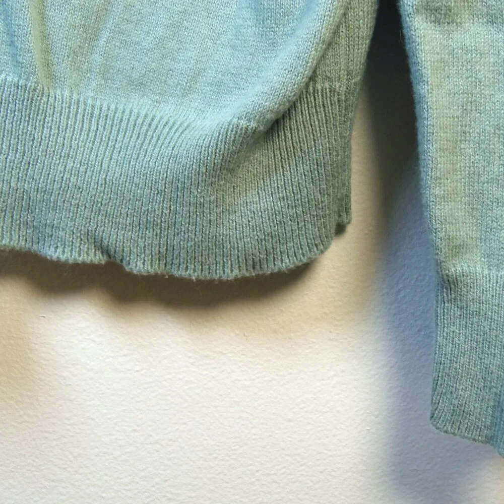 J.Crew Cashmere Blend Super‎ Soft Pale Green Men's Sweater SZ L